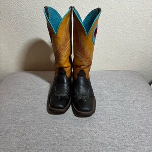 Ariat Black and Brown Heeled Boots